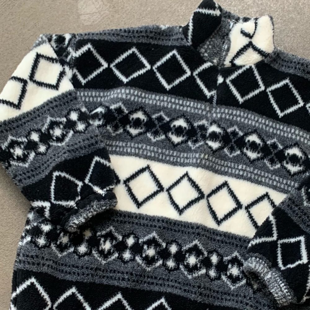 Vintage Aztec Tribal 1/4 Zip Fleece Sweatshirt
